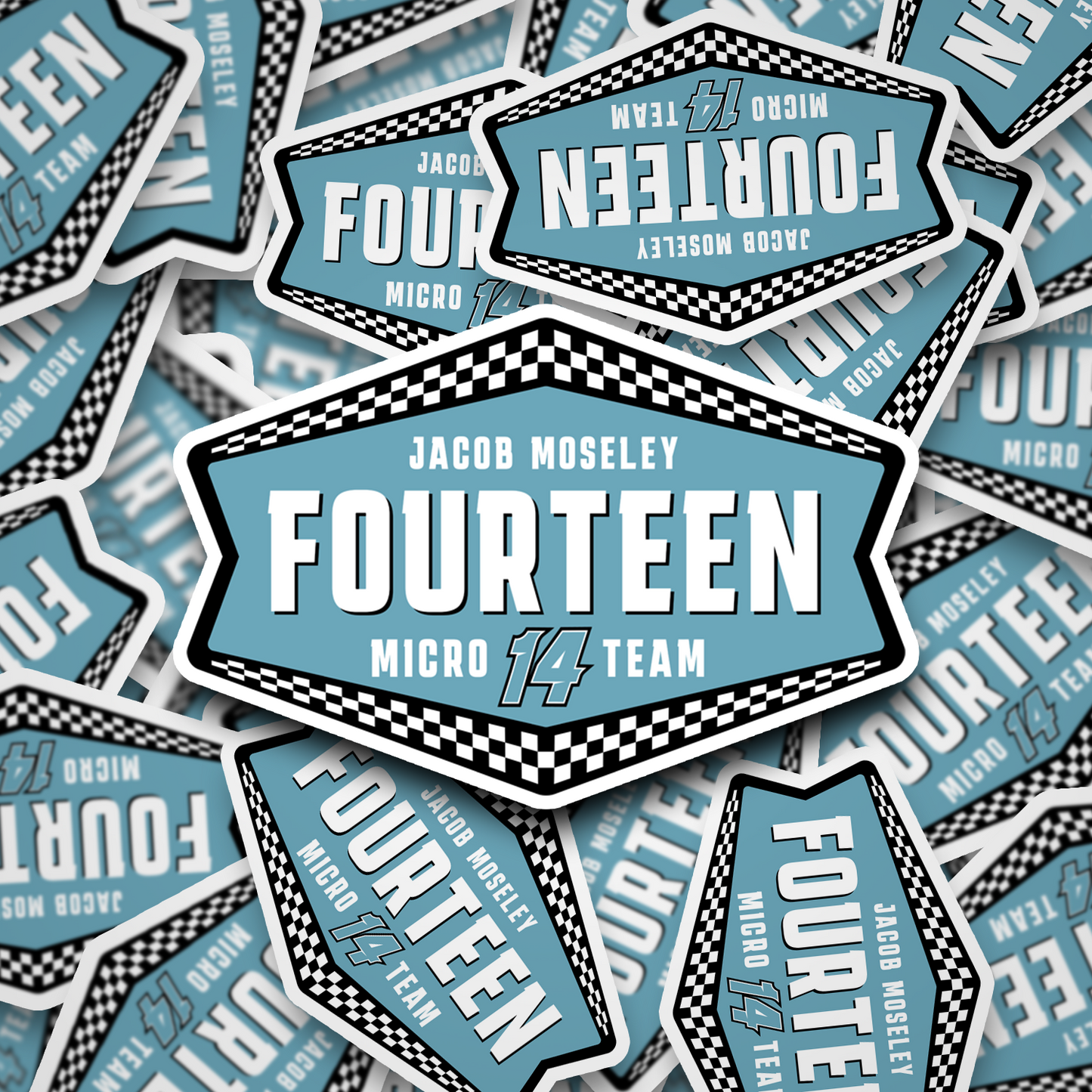 Fourteen Race Team - 3 Inch Vinyl Sticker